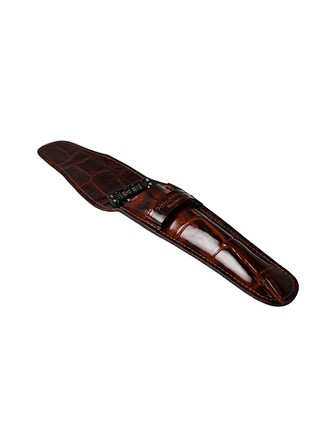 Taylor - Etui en cuir brun - pour rasoir multilames
