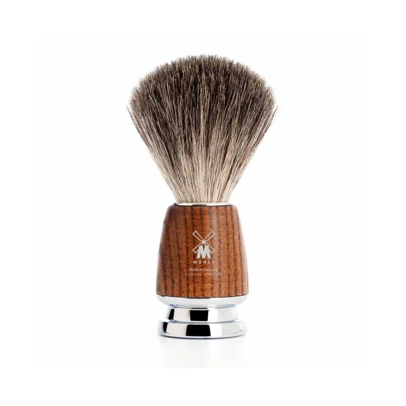 Muehle - Rytmo Shaving Brush SilverTip Fiber - Steamed Ash - 21mm