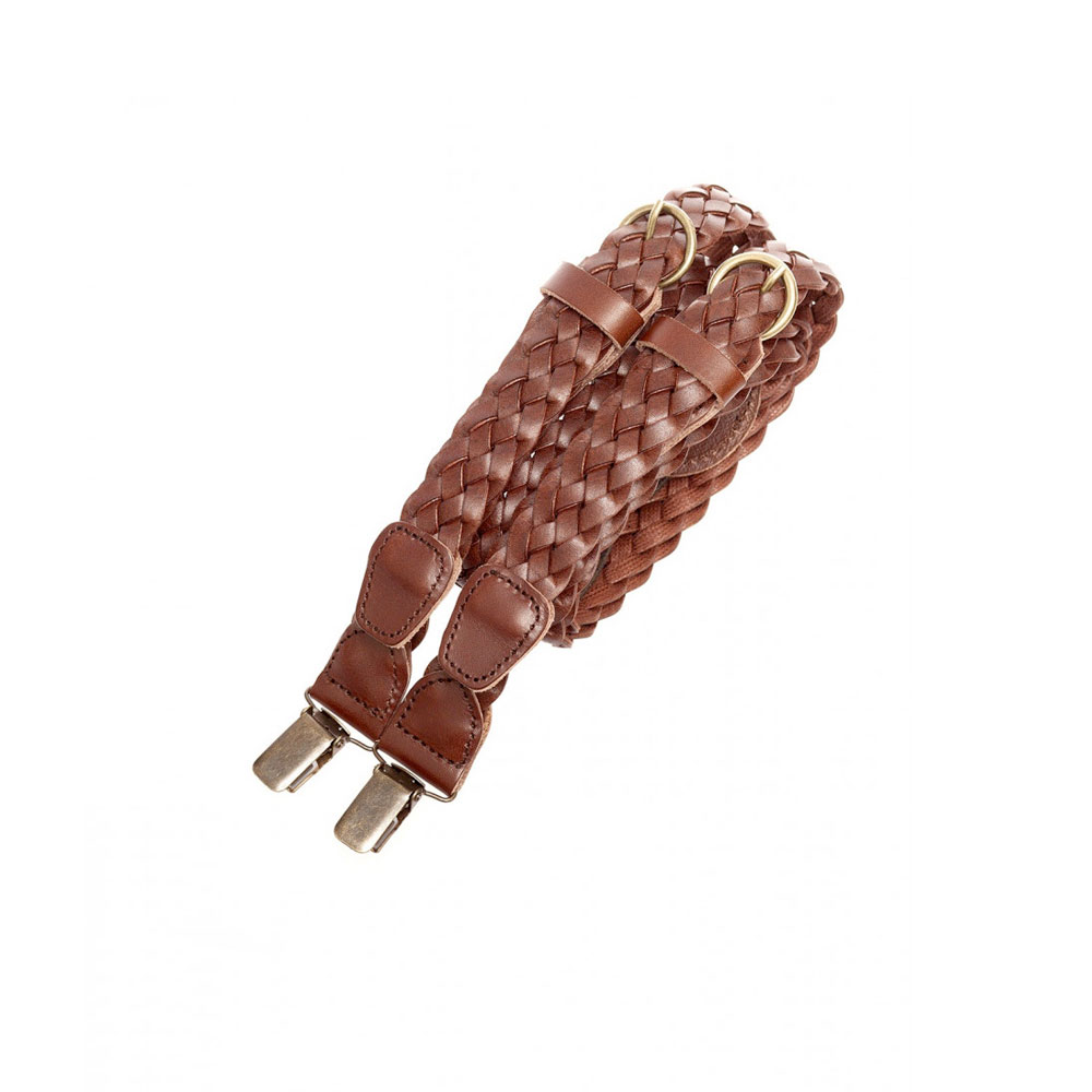 Braided leather Suspenders