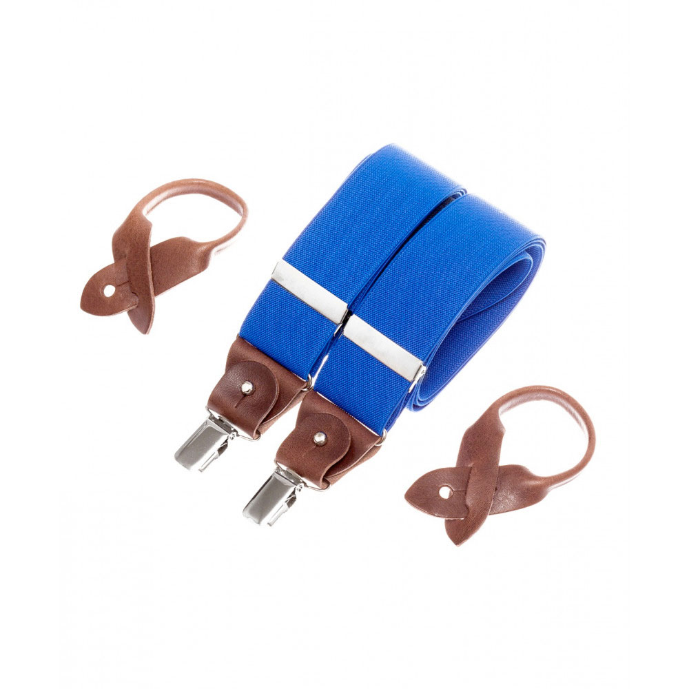 Superior wide suspenders – Royal blue