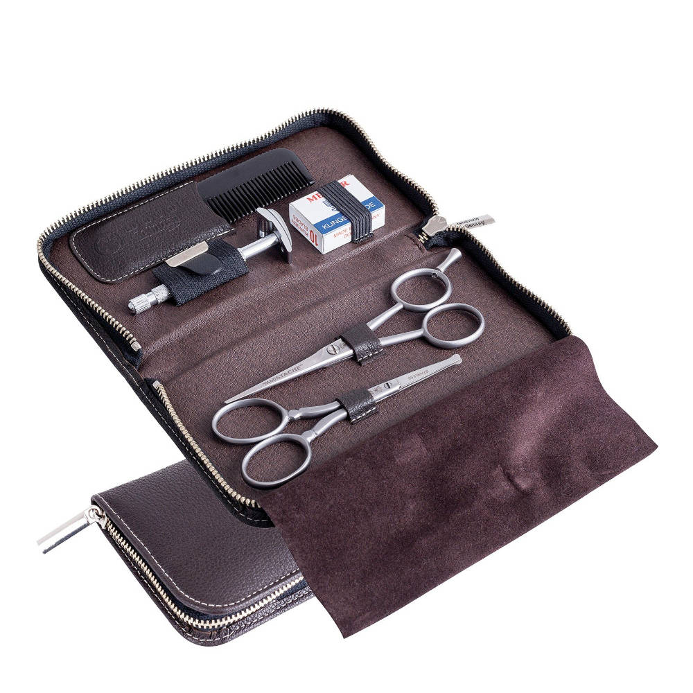 Dovo - Beard Care Kit - Brown Leather