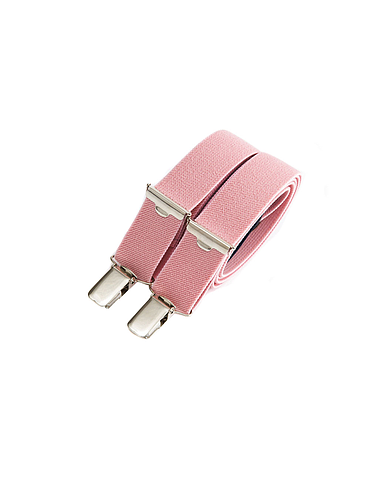 Skinny clip-on suspenders – Pastel baby rose