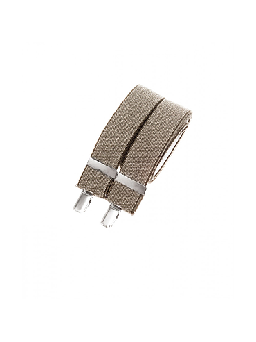 Bretelles larges à pinces - Tweed Kaki