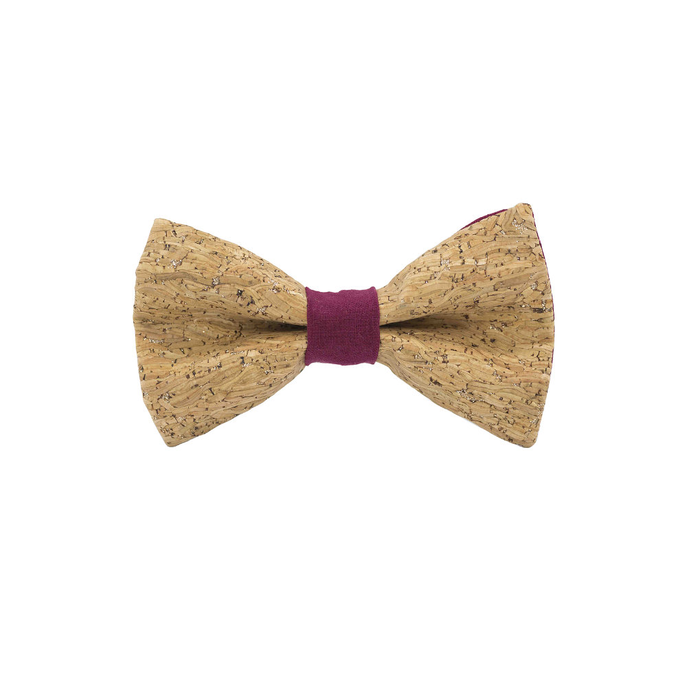Jaggs - Nœud papillon Liège "Merlot" - Bague Bordeaux