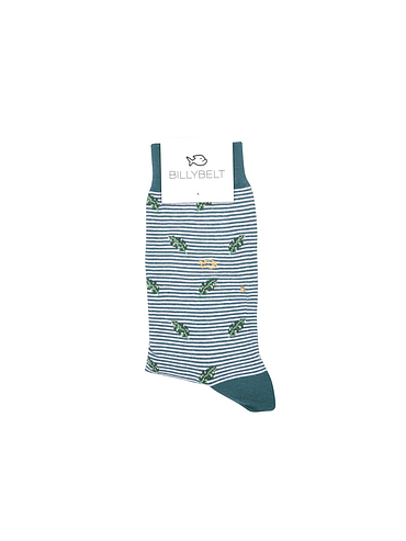 BillyBelt - Chaussettes coton unie - Feuilles vertes