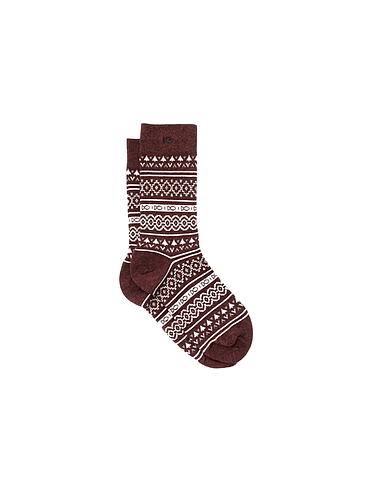 BillyBelt - Chaussettes en coton peigné Jacquard - Bordeaux