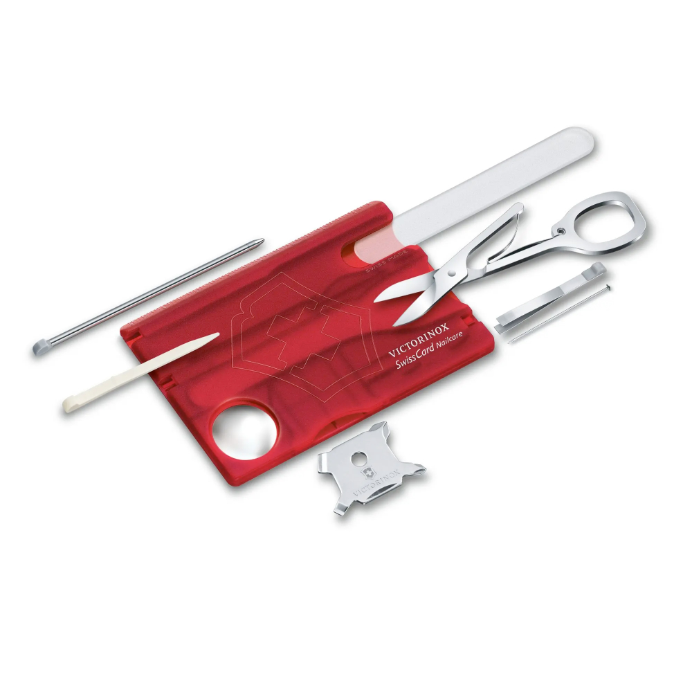 Victorinox - Swiss Card Nailcare - Transparent red
