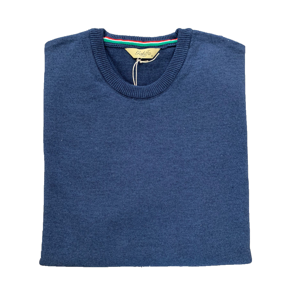 Galiffa - Navy Blue Pullover - Round collar - XL