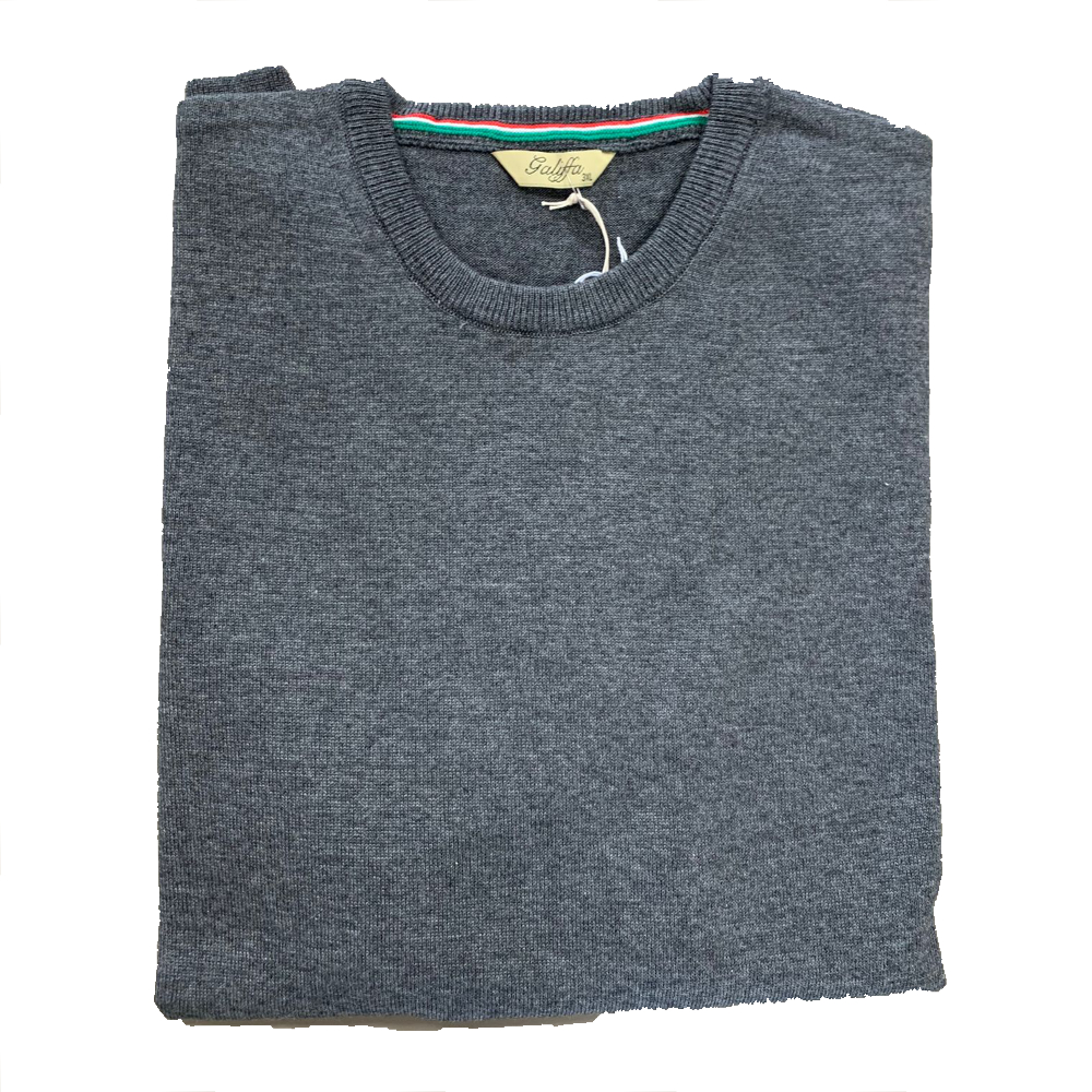 Galiffa - Mouse grey Pullover - Round collar - 3XL