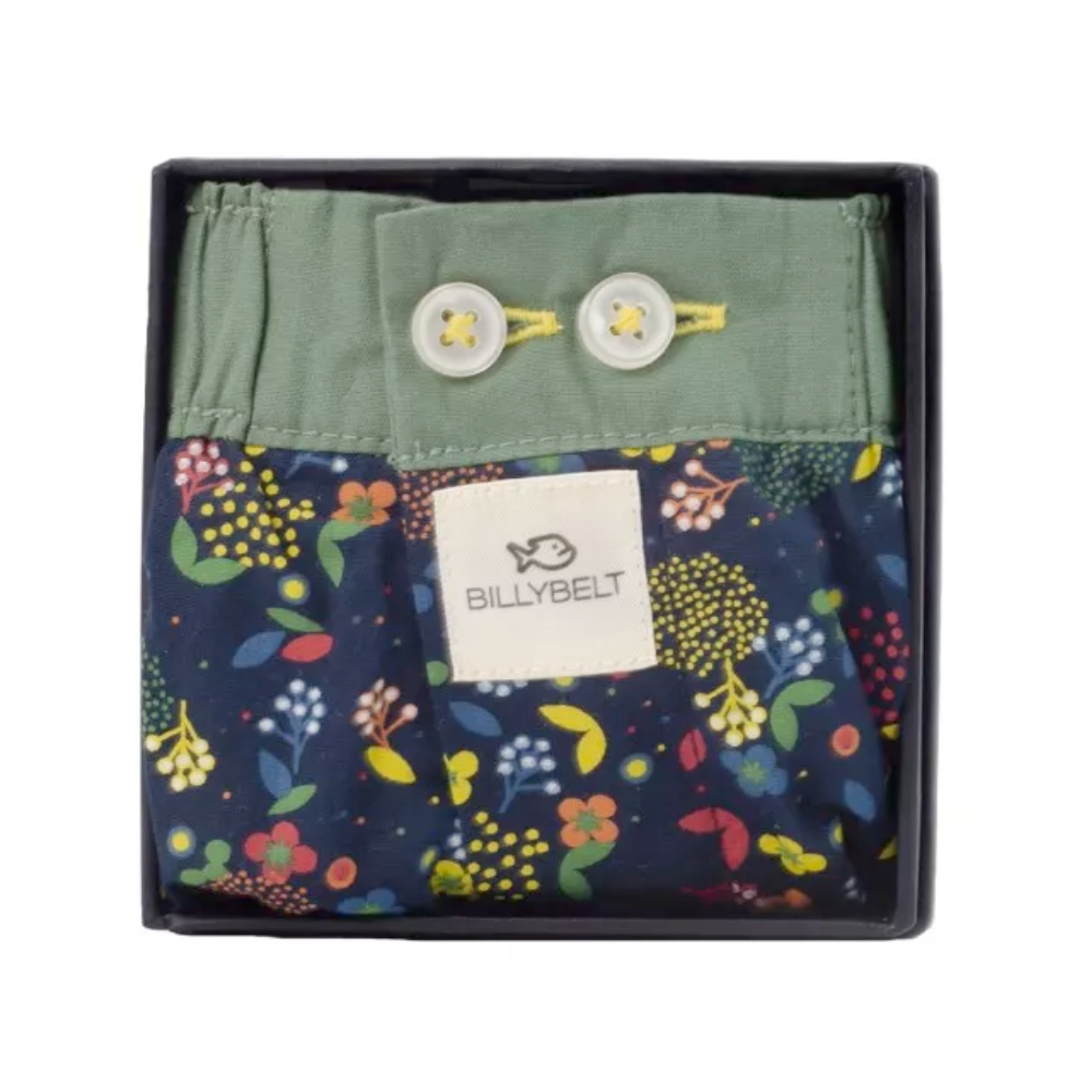 BillyBelt - Organic cotton boxer shorts - Flores - Size S