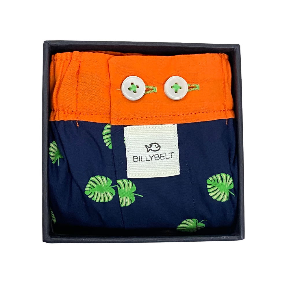 BillyBelt - Organic cotton boxer shorts - Montsera - Size XL