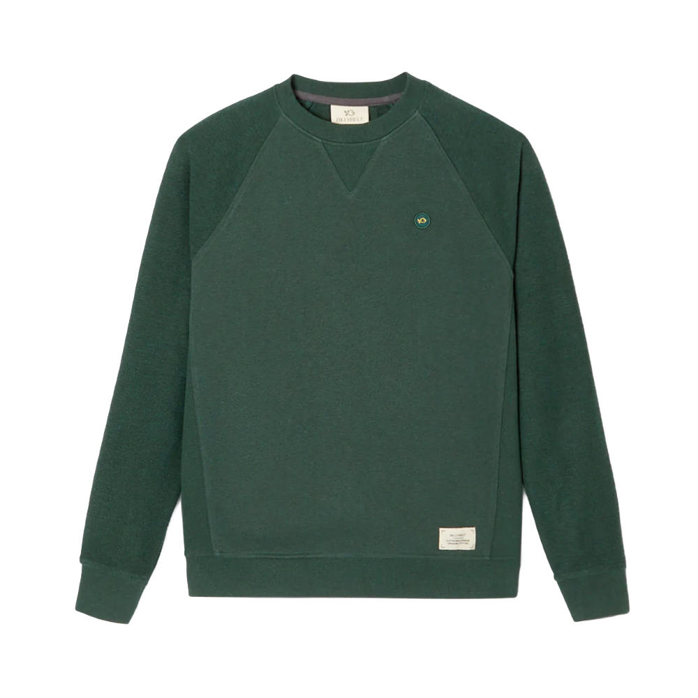 BillyBelt - Organic cotton sweatshirt 400 gr - Mottled green - M