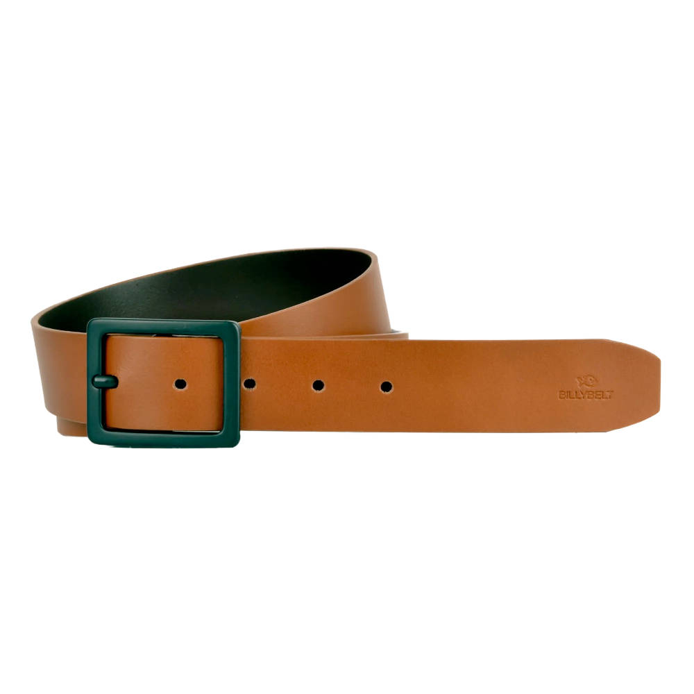 Billybelt - Ceinture en cuir - effet lisse - Marron glacé T 90
