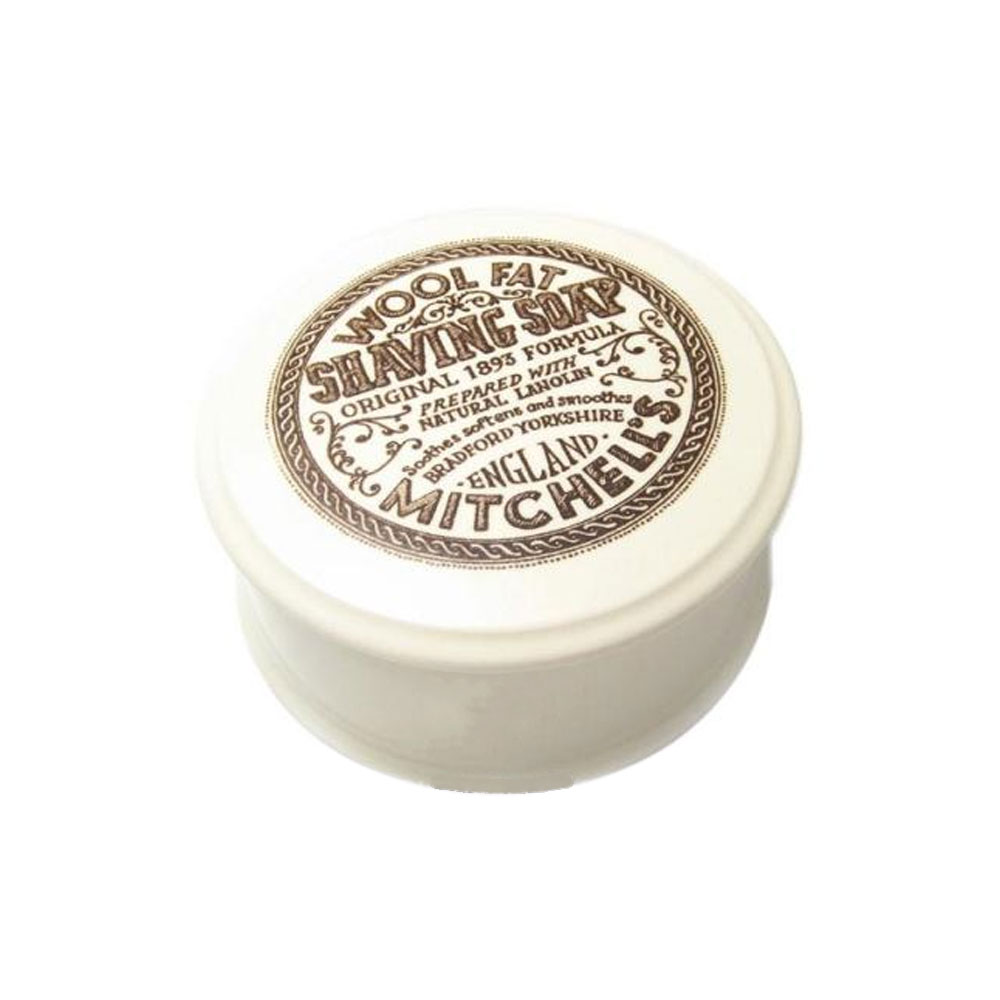 Mitchell's Woolfat savon à raser dans un bol en céramique - 125g