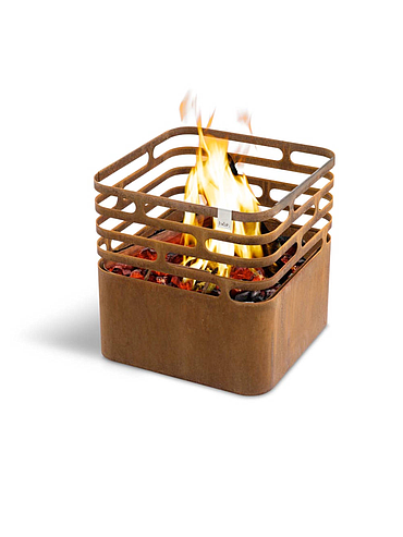 Hofats - CUBE Fire Basket Corten Steel