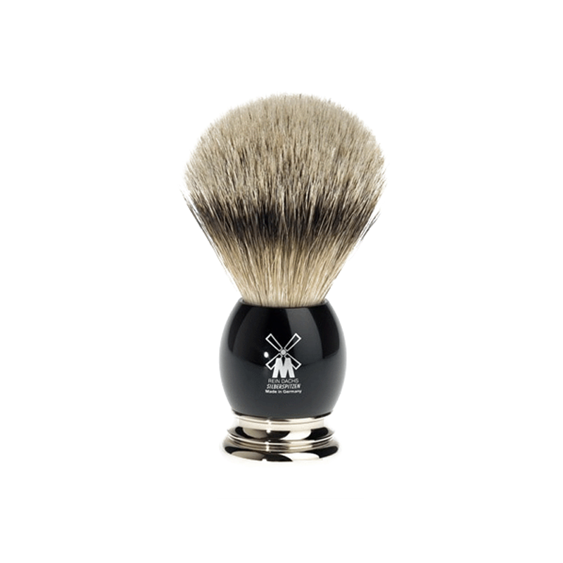 Muehle - Sophist - Blaireau Silvertip - Résine noire - 23mm